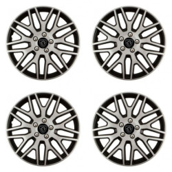 Puklice pre Peugeot (nové logo) 15 Dakar NC silver and black