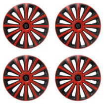 Puklice pre Peugeot (nové logo) 15 TREND red and black