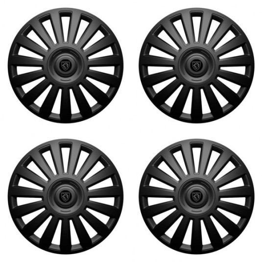 Puklice pre Peugeot (nové logo) 16 Luxury black