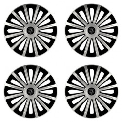 Puklice pre Peugeot (nové logo) 16 TREND silver and black