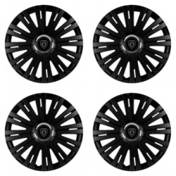 Puklice pre Peugeot (nové logo) 16 ACTIVE RC BLACK