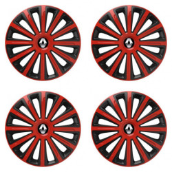 Puklice pre Renault (staršie logo) 15 TREND red and black