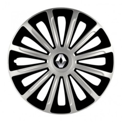 Puklice pre Renault (staršie logo) 15 TREND silver and black