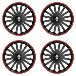 Puklice pre Renault (staršie logo) 15 CRYSTAL RO black