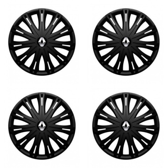 Puklice pre Renault (staršie logo) 15 SPARK BLACK