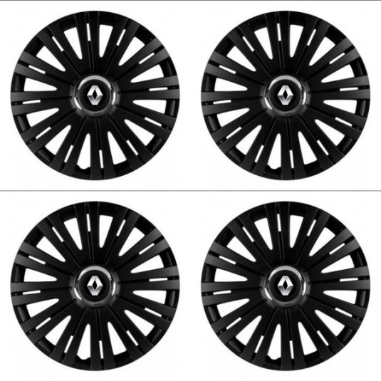 Puklice pre Renault (staršie logo) 15 ACTIVE RC BLACK