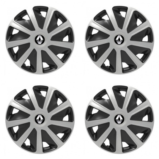 Puklice pre Renault (staršie logo) pre dodávky 15 Craft silver and black