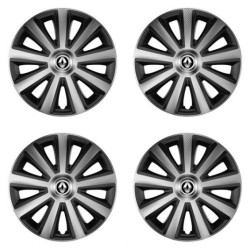 Puklice pre Renault (staršie logo) 16 Aviator carbon silver&black