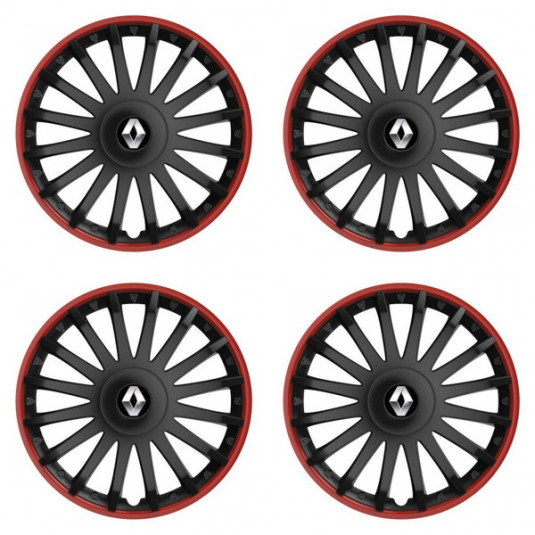 Puklice pre Renault (staršie logo) 16 CRYSTAL RO black