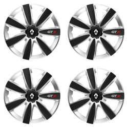 Puklice pre Renault (staršie logo) 16 GTX CARBON silver/black