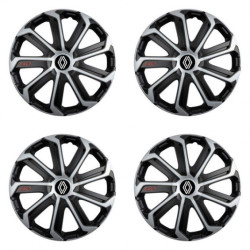 Puklice pre Renault (nové logo) 14 Evo black&silver