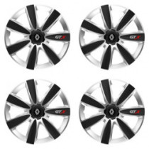 Puklice pre Renault (nové logo) 15 GTX CARBON silver/black