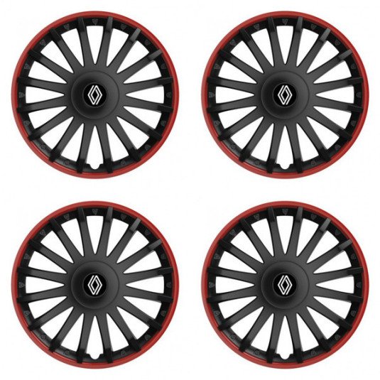 Puklice pre Renault (nové logo) 15 CRYSTAL RO black