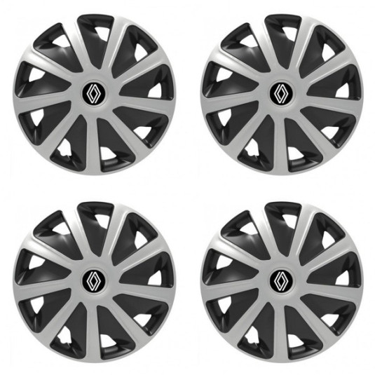 Puklice pre Renault (nové logo) pre dodávky 15 Craft silver and black