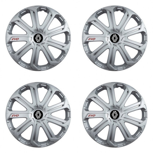 Puklice pre Renault (nové logo) 16 Evo silver