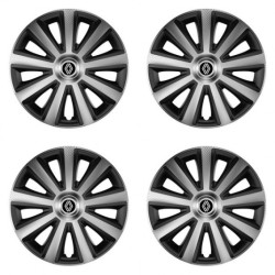 Puklice pre Renault (nové logo) 16 Aviator carbon silver&black