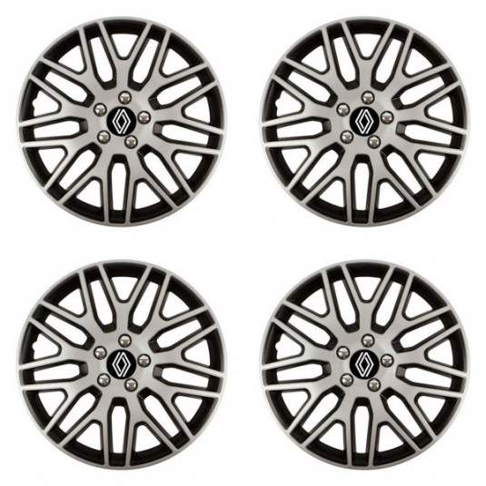 Puklice pre Renault (nové logo) 16 Dakar NC silver and black