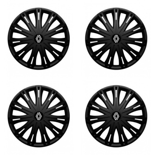 Puklice pre Renault (nové logo) 16 SPARK BLACK