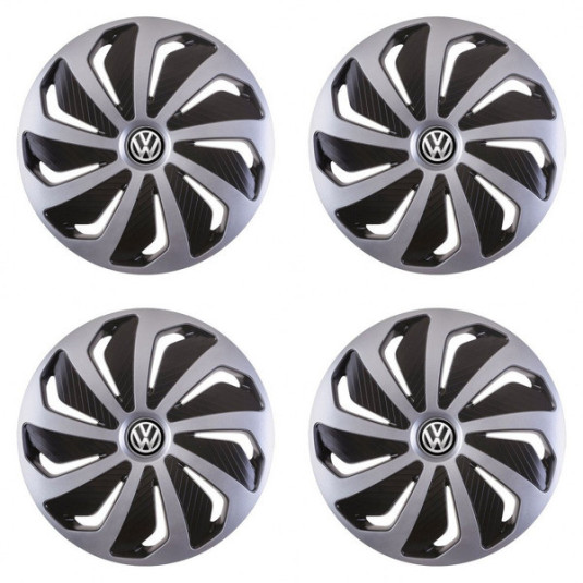 Puklice pre VW (čierne) 14 WIND SB