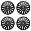 Puklice 14 Luxury black pre VW (čierne) na ocelové disky. Pre kolesá o veľkosti R14 so živicovými samolepkami VW (čierne).