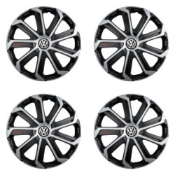 Puklice pre VW (čierne) 14 Evo black&silver