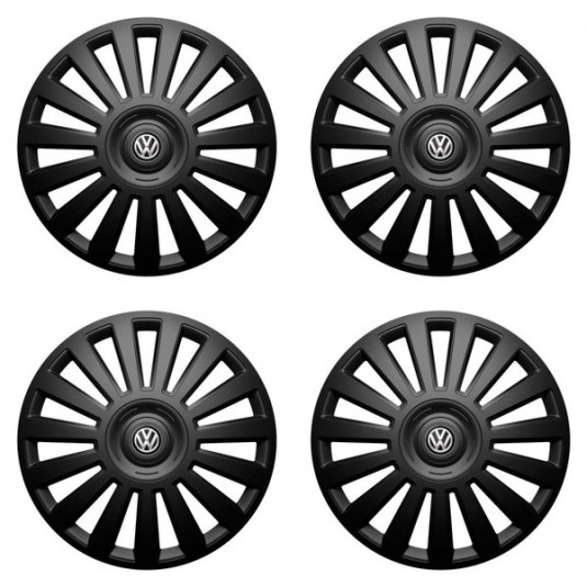 Puklice pre VW (čierne) 15 Luxury black