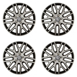 Puklice pre VW (čierne) 15 Dakar NC silver and black