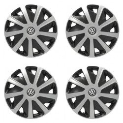 Puklice pre VW (čierne) pre dodávky 15 Craft silver and black