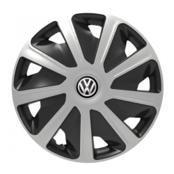 Puklice pre VW (čierne) pre dodávky 15 Craft silver and black