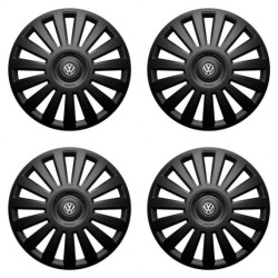 Puklice pre VW (čierne) 16 Luxury black