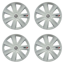 Puklice pre VW (čierne) 16 GTX carbon white