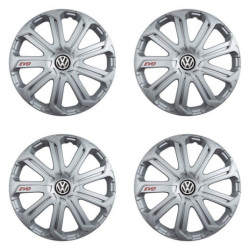 Puklice pre VW (čierne) 16 Evo silver