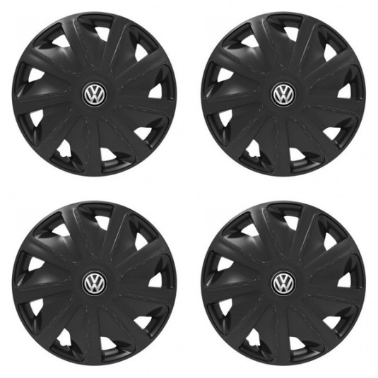 Puklice pre VW (čierne) pre dodávky 16 Craft black