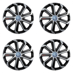 Puklice pre VW (modré) 14 Evo black&silver