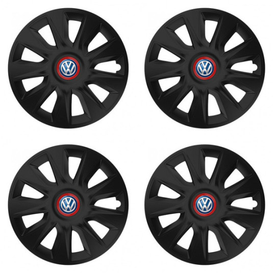 Puklice pre VW (modré) 14 STRATOS RR black