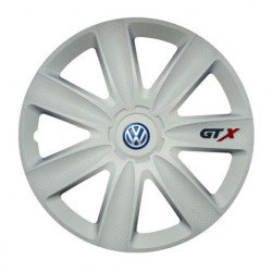 Puklice pre VW (modré) 15 GTX carbon white
