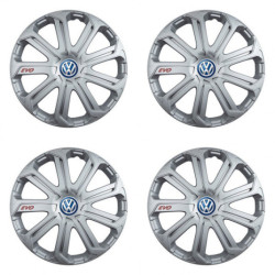 Puklice pre VW (modré) 15 Evo silver