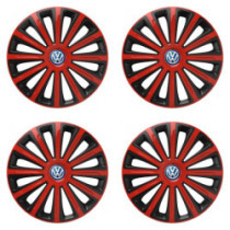 Puklice pre VW (modré) 15 TREND red and black