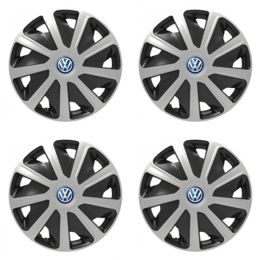Puklice pre VW (modré) pre dodávky 15 Craft silver and black