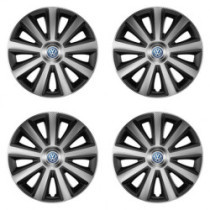 Puklice pre VW (modré) 16 Aviator carbon silver&black