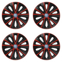 Puklice pre VW (modré) 16 RAPIDE red and black