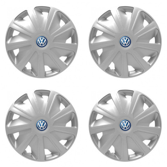 Puklice pre VW (modré) pre dodávky 16 Craft silver