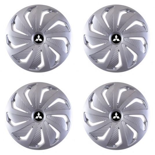 Puklice pre Mitsubishi (strieborné) 14 WIND RC SI