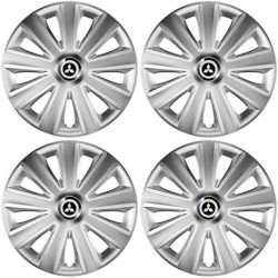 Puklice pre Mitsubishi (strieborné) 14 Aviator carbon RC silver