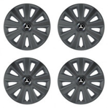 Puklice pre Mitsubishi (strieborné) 15 Aviator carbon grafite