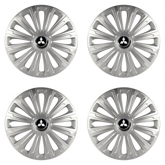 Puklice pre Mitsubishi (strieborné) 15 TREND RC