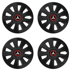 Puklice pre Mitsubishi (strieborné) 15 STRATOS RR black