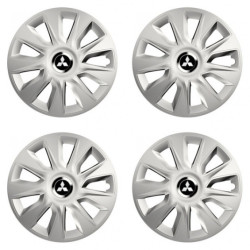 Puklice pre Mitsubishi (strieborné) 15 STRATOS RC