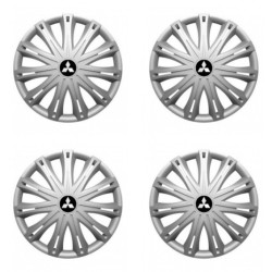 Puklice pre Mitsubishi (strieborné) 15 SPARK