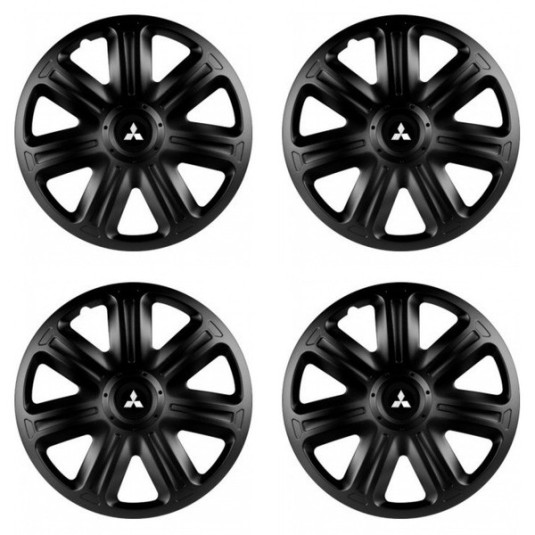 Puklice pre Mitsubishi (strieborné) 15 COMFORT BLACK